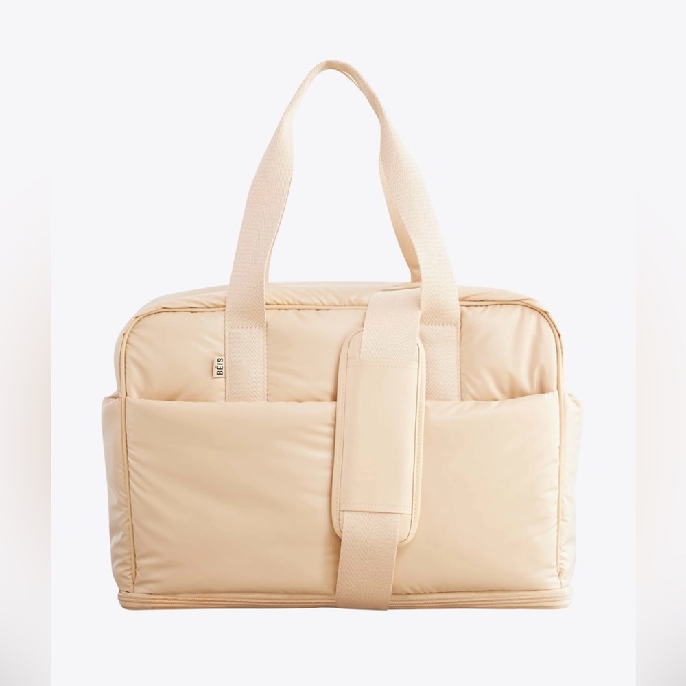 BEIS Expandable Duffle Bag in Beige